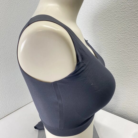 NEW CHANTELLE SoftStretch Padded V-Neck Wireless Bra Top Black Size XL-2XL - Picture 3 of 12